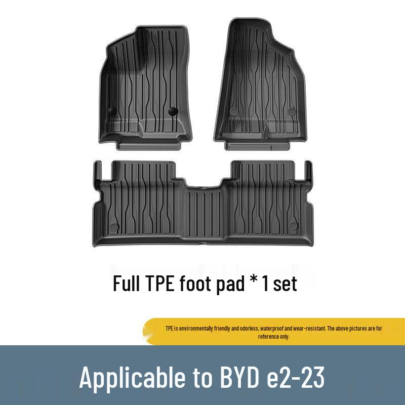 Eco-Friendly TPE Floor Mats for 2023 BYD E2 - Dirt-Resistant, Waterproof, Includes Trunk Mat