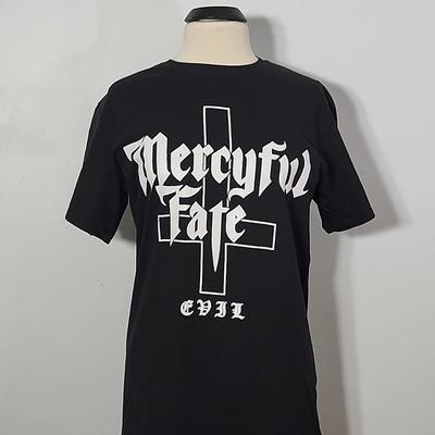 MERCYFUL FATE Evil L LARGE T-Shirt Black Mens Band Logo Unisex T-Shirt
