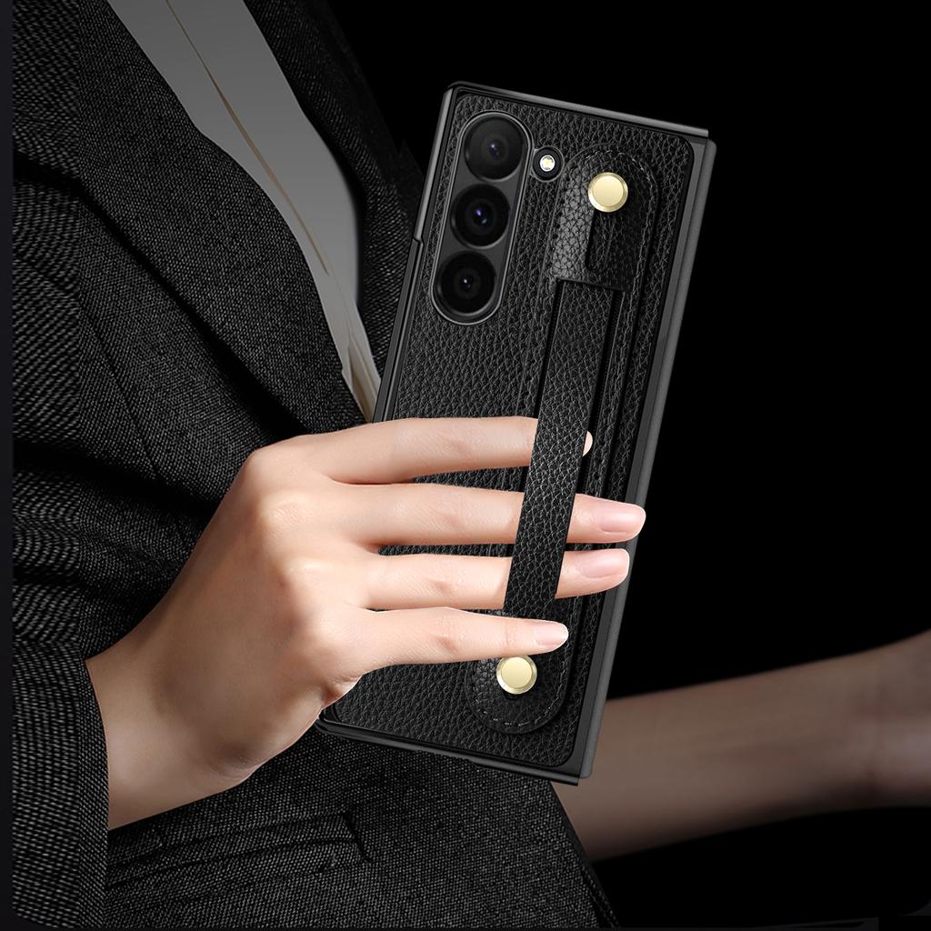 Compatitable With Samsung Galaxy Z Fold 7 Case With Kickstand Holder, Plating Edge Z Fold 6 Case With Front Screen Glass