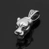 Stainless Steel Viking Wolf Head Pendant Necklace - Norse Mythology Amulet for Men and Women