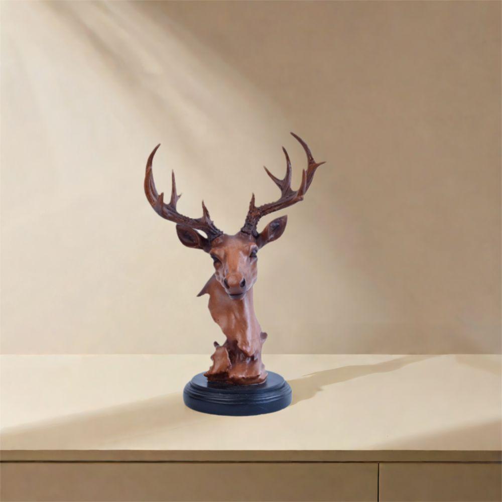 Modern Deer Statue Minimalist Animal Sculpture Art Craft Deer Ornament Tea Table