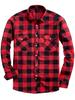 Popolare Camicia Casual a Quadri di Flanella da Uomo per Tutte le Stagioni