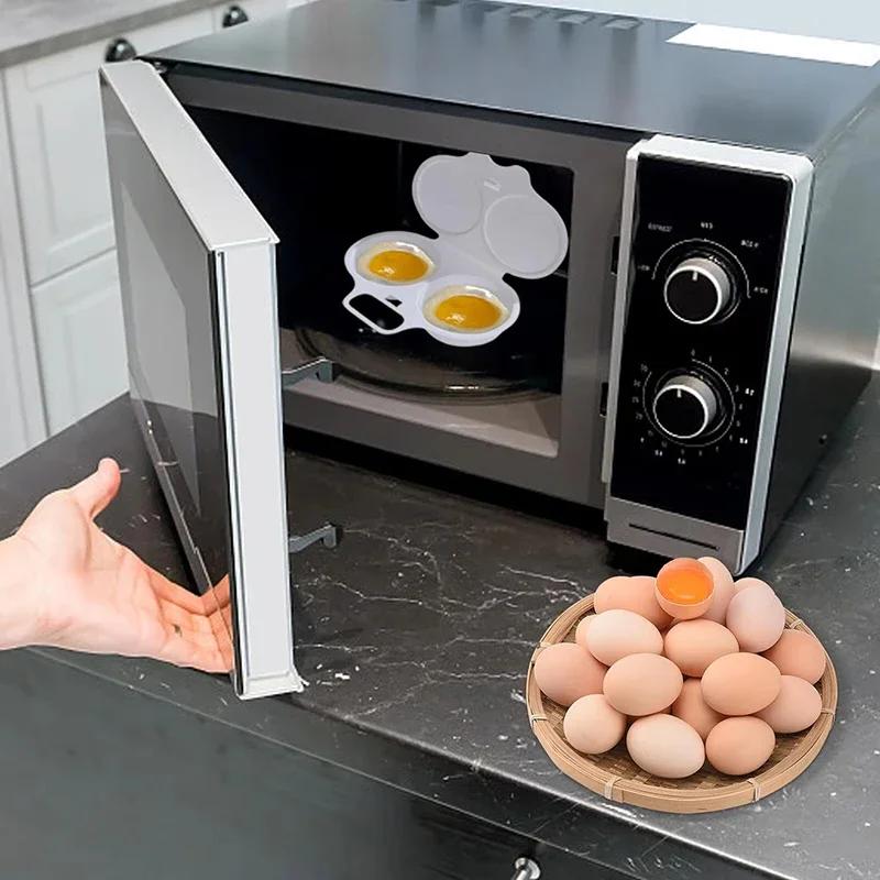 Easy To Use Kitchen Steamed Egg Food Grade Plastic for Easy Microwave-Cooked Egg Steamer Fried Egg Kitchen Cooking Molds