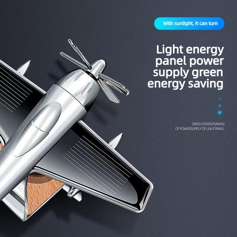 Creative Solar-powered Airplane Aromatherapy Solid Car Rotating Decoration Interior Fragrance Ornament