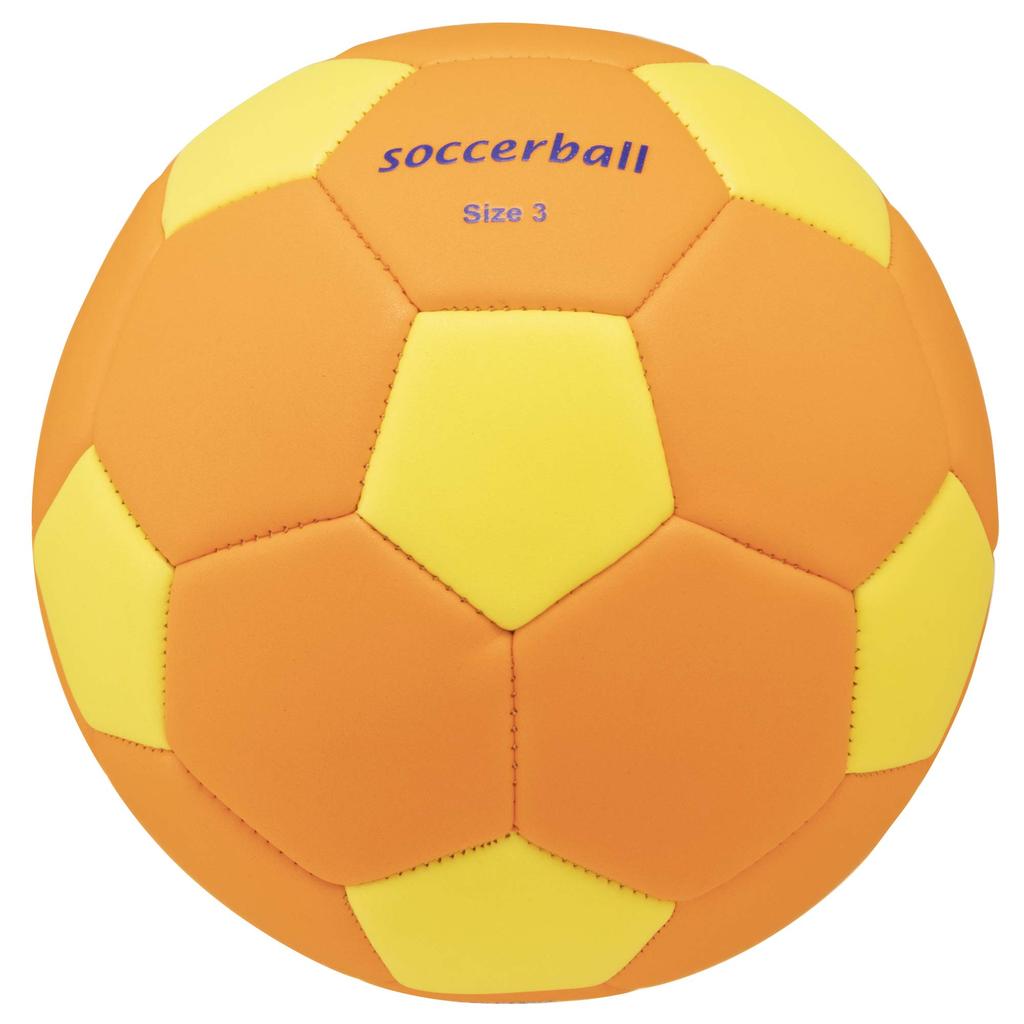 MIKASA Smile Soccer Size 3 elementary school students and Recommended Internal Pressure Ball, (for toddlers), Machine-Sewn, Orange/Yellow, STPEF3-OY,