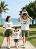 American Retro Family Matching Summer Tees: Mother-Daughter & Father-Son Vacation Outfits