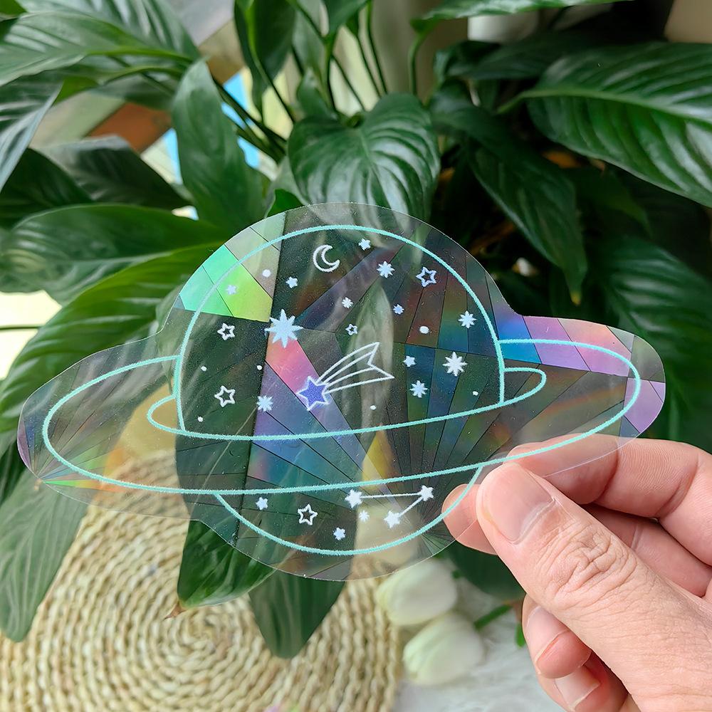 SC045-068 Window Decals for Bird Strikes Prismatic Sun Catcher PVC Rainbow Glass Stickers to Save Birds from Glass Collisions