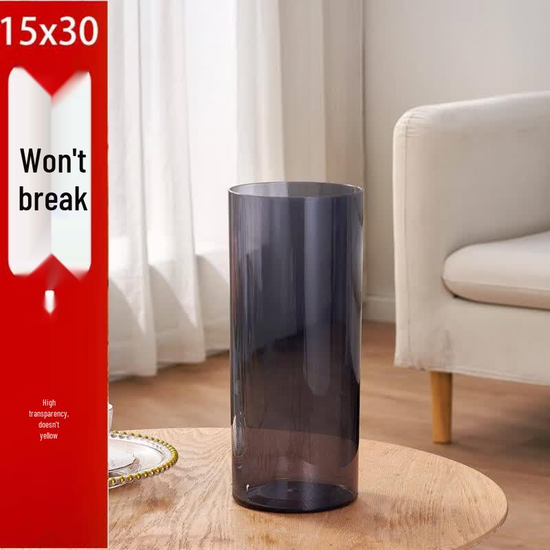 ZISIZ Minimalist Clear Cylinder Vase