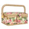 Sewing Sewing Storage Case for Sewing and Small Floral Large Hand Knitting Box, Needles, Thread, Kits, Scissors, Items, Pattern, Capacity, Portable,