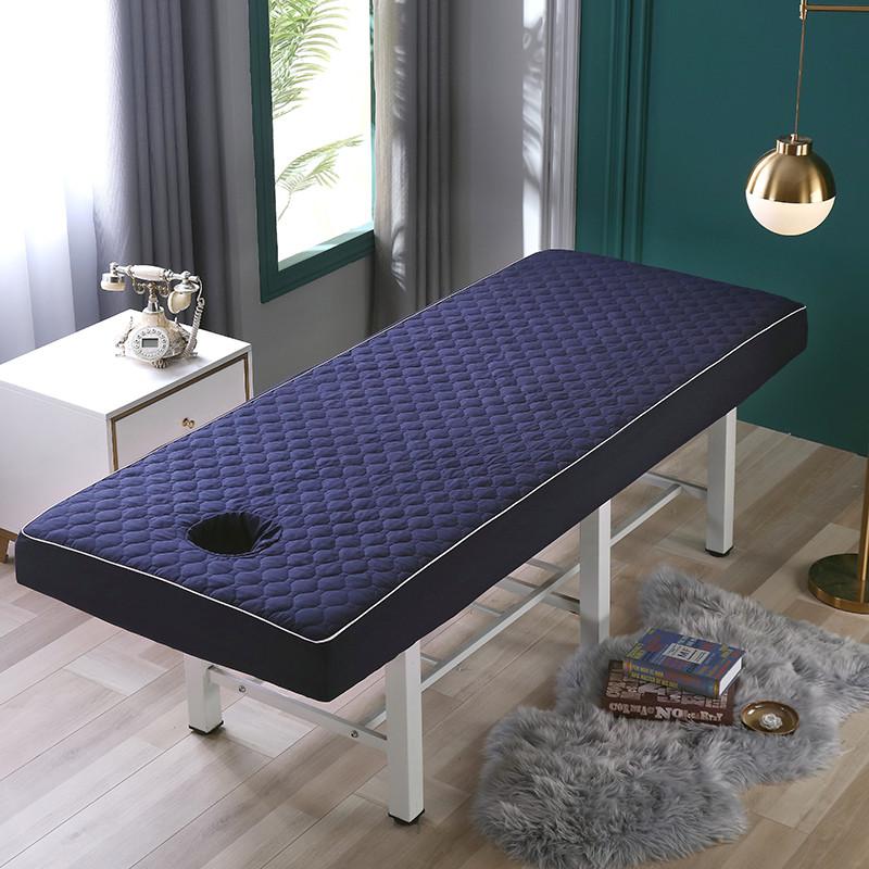 Утолщенное стеганое покрывало для массажного спа-стола, универсальное постельное белье для салона красоты с отверстием, чехол для массажного спа-стола 60x180cm
