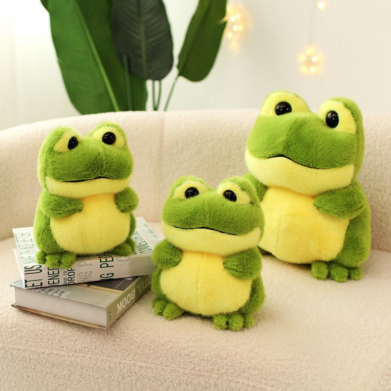 20/30CM Kawaii Cartoon Simulation Anime Frog Stuffed Animal Plush Toy Children's Lovely Frog Handmade Doll Festival Gift