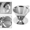 Pour Over Coffee Dripper, Cone Paperless Stainless Steel Coffee Filter with Non Slip Cup Stand Double Layer Reusable Mesh Coffee Maker for Home