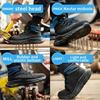 Men's Work Safety Boots Anti-smash and Anti-puncture Steel Toe Protective Shoes Men Breathable and Comfortable High-top Boots