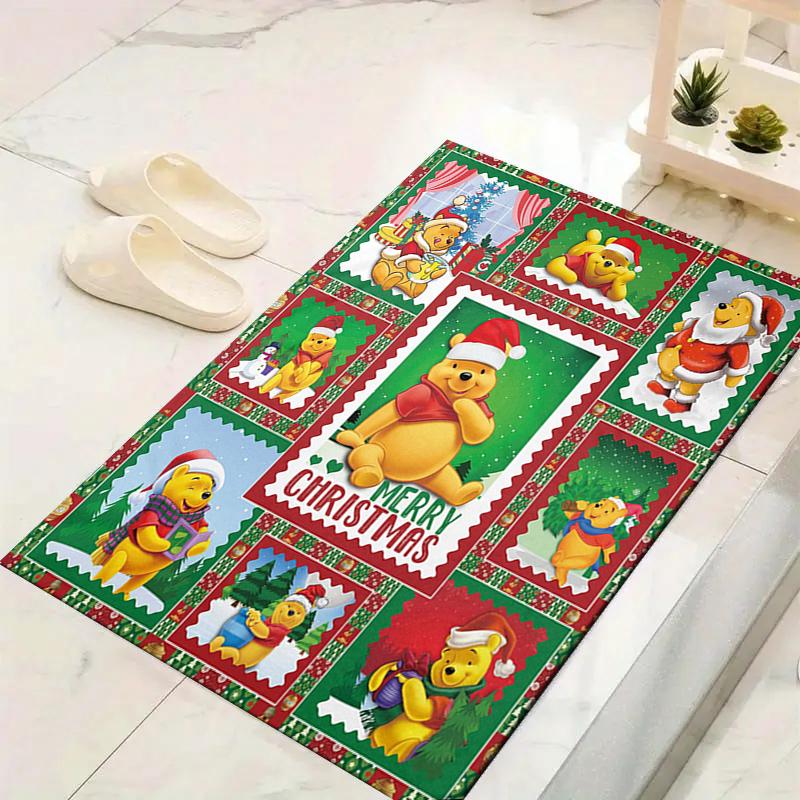 1Pc Christmas Winnie Pooh Rug Office Carpet Indoor Outdoor Doormat Nonslip Soft Comfortable Living Christmas Halloween Xmas Gift D924570