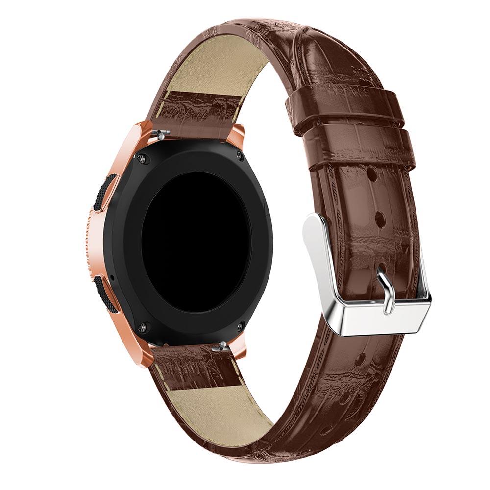 20mm Crocodile Texture Genuine Leather Watchband for Samsung Galaxy Watch 42mm,Smart Watch Strap Bracelet
