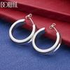 925 Sterling Silver Polished C-Hoop Earrings Wedding Pendant Jewelry