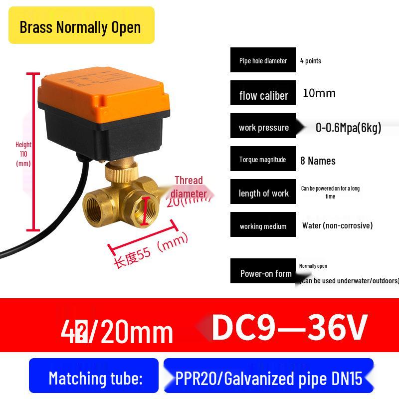 Mini Electric Ball Valve: Two-Way Threaded, Underwater & Waterproof, 220V/24V/12V