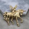 Creative Baroque Angel Pony Horse Brooch Pin Badge Clothing Suit Corsage Women High-End Brooch Jewelry Accessories Gift
