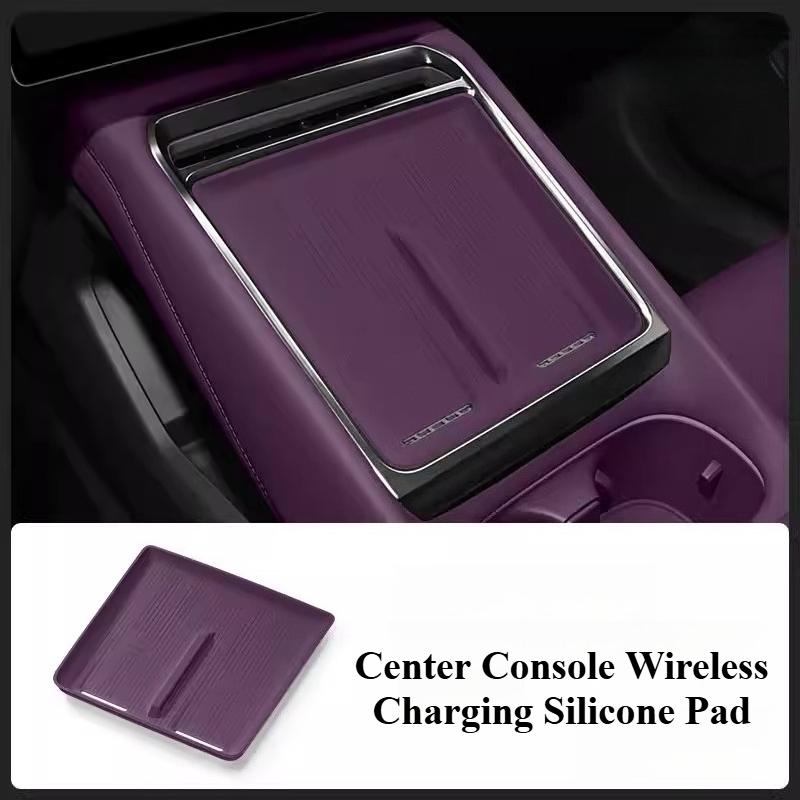 For XPENG P7 2025 Wireless Charging Mat Silicone Central Control Mobile Phone Mat Car Interior Decoration Supplies Accessories