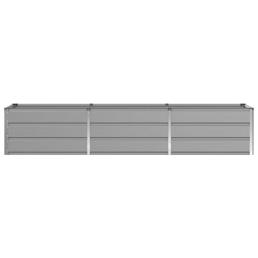 Planter Light Gray 240 x 80 x 45 cm Steel