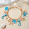 Beach Resort Style Jewelry Set, Versatile Starfish Shell Bracelet Bohemian Niche Summer Necklace