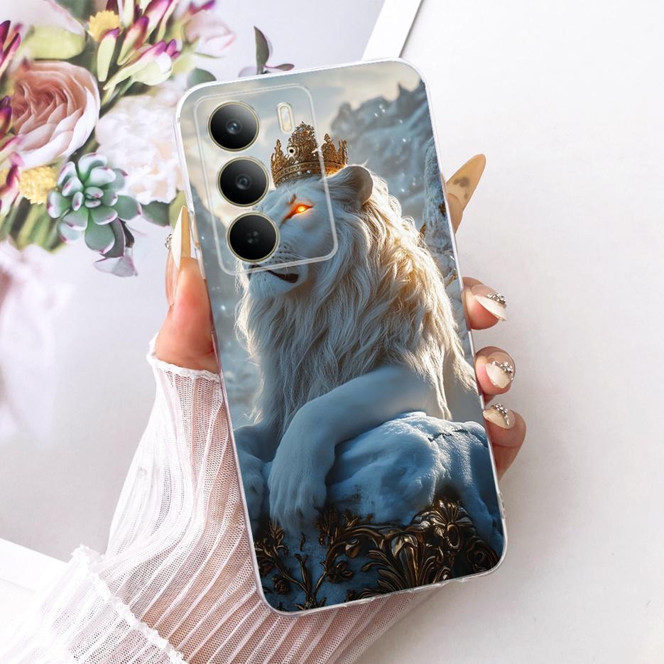 Para Realme C75 4G Funda RealmeC71 Cubierta Pintada de Dragón Tigre Genial Funda de Teléfono Suave Delgada Para Realme C71 C75 C 75x RealmeC75 X Carcasa