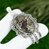 Easter Deal Oval Natural Turritella Agate Sterling Silver Bezel Pendant Jewelry