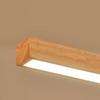Chandelier , Wood Linear Pendant Light LED Lighting Fixture Wooden Chandelier Dining Room Ceiling Suspension Hanging Light Adjustable Island Lights