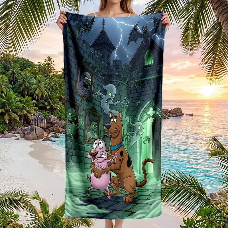 Scooby Doo Fashion Beach Towel: Ideal for Summer Adventures Soft, absorbent and quick drying suitable for swimming and bathing