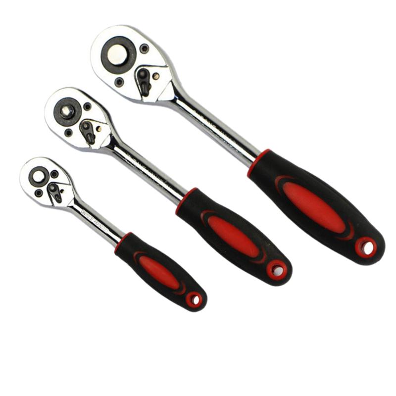 1/4 3/8 1/2 Inch Ratchet Wrench 24 Tooth Drive Ratchet Socket Wrench Tool Multifunction Diy Hand Tool Ratchet Handle Wrench
