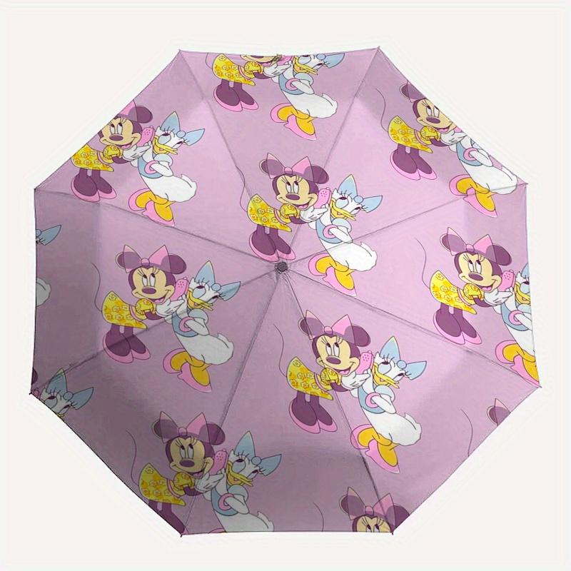Disney Minnie Mouse Daisy Duck Automatic Opening and Closing Umbrella Suitable for All Occasion and Business Umbrella, Unisex Portable Tri