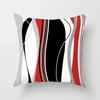 Red Geometric Pillowcase Living Room Sofa Cushion Polyester Pillowcase Home Bedroom Car Decorative Pillowcase 45X45Cm