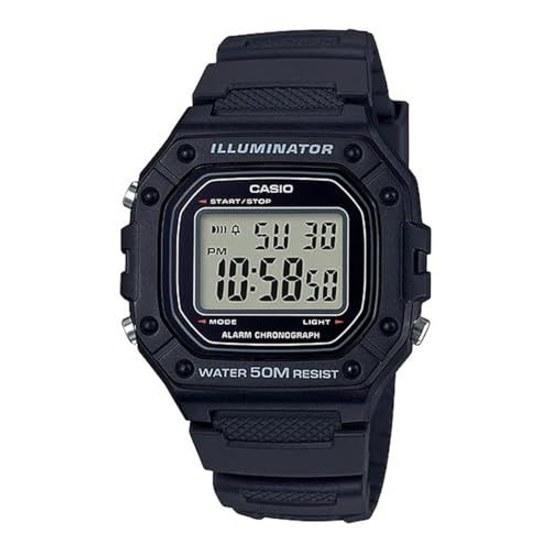 Casio STANDARD DIGITAL W-218H-1A wristwatch mens womens Cheap Chipkashi budget-friendly black