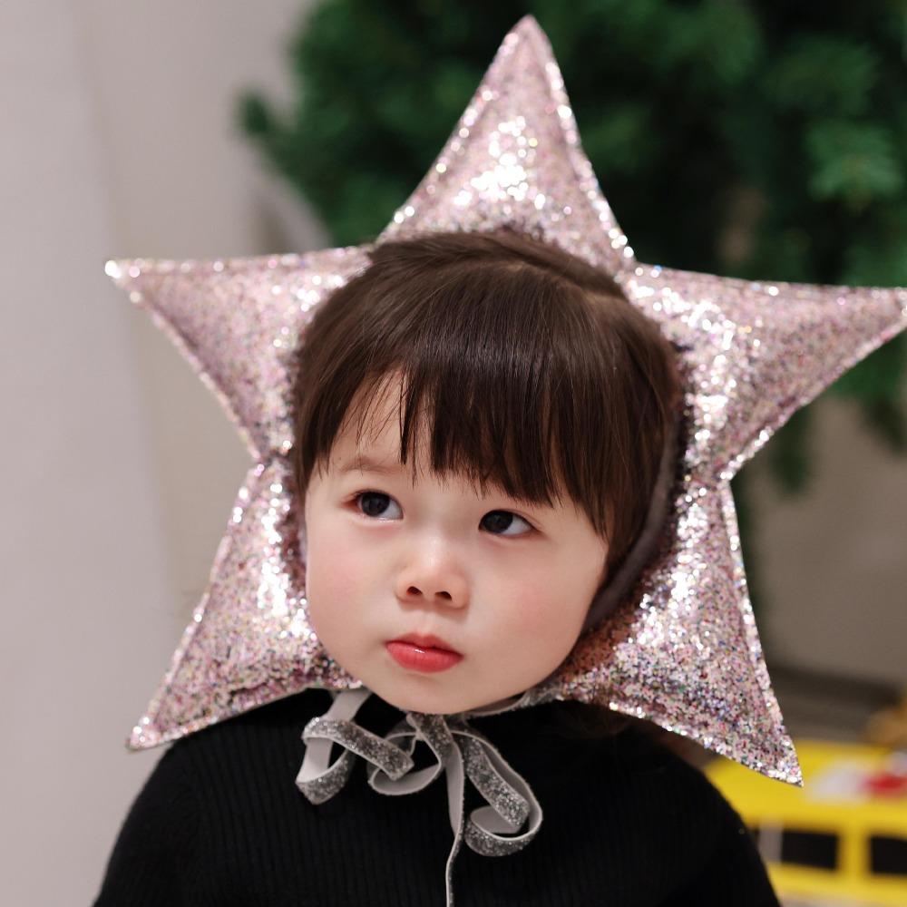 Elegant Star Headband Photography Props Sparkling Adjustable Glitter Hat Soft Children Size Party Accessories Children Shows