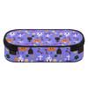 Stationery Pencil Case 300D Polyester Large Capacity Zipper Closure with Mesh Pocket Removable Divider and Pen Slots for Students