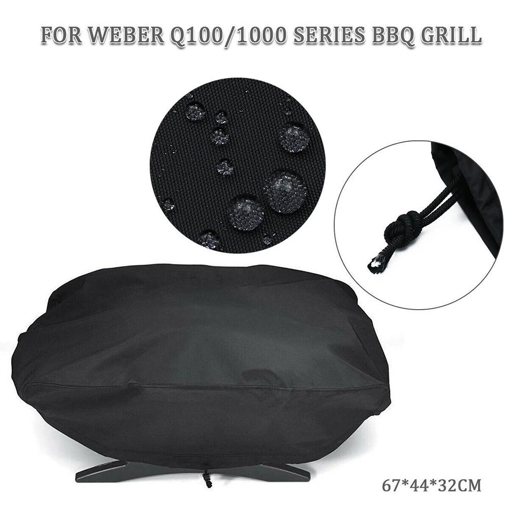 BBQ Stove Waterproof Grill Cover Protective Accessories For Weber 7110 Q1000 Wind Resistant Home Kitchen Supplies