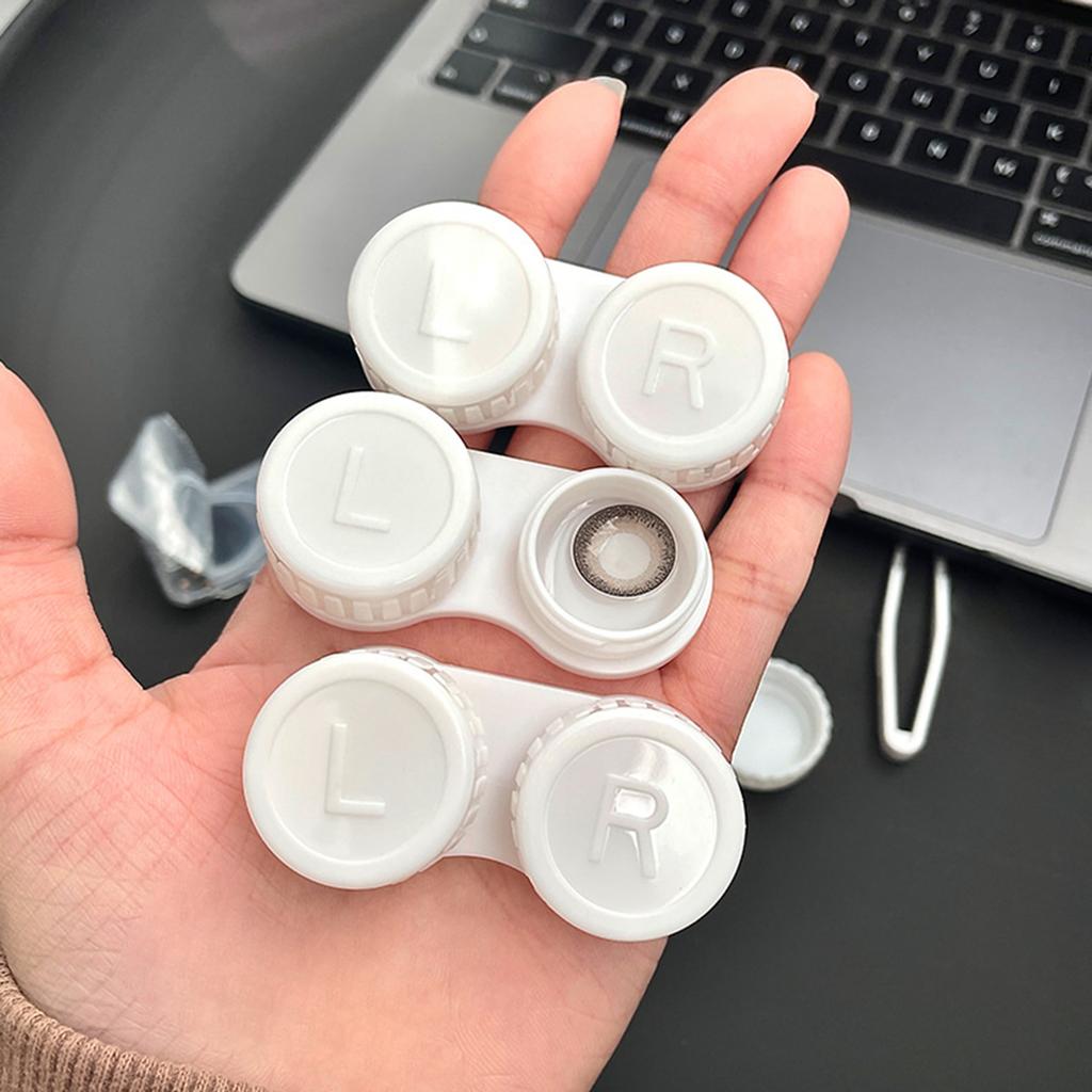 Contact Lens Double Storage Case with Leak Proof Design Separate Storage for Daily Use