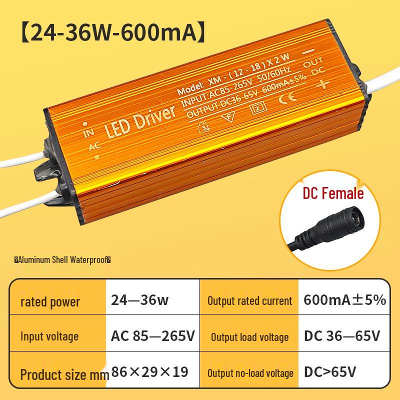 LED Integrated Waterproof Power Supply and Rectifier Controller for Kitchen, Bathroom, and Toilet Lighting
