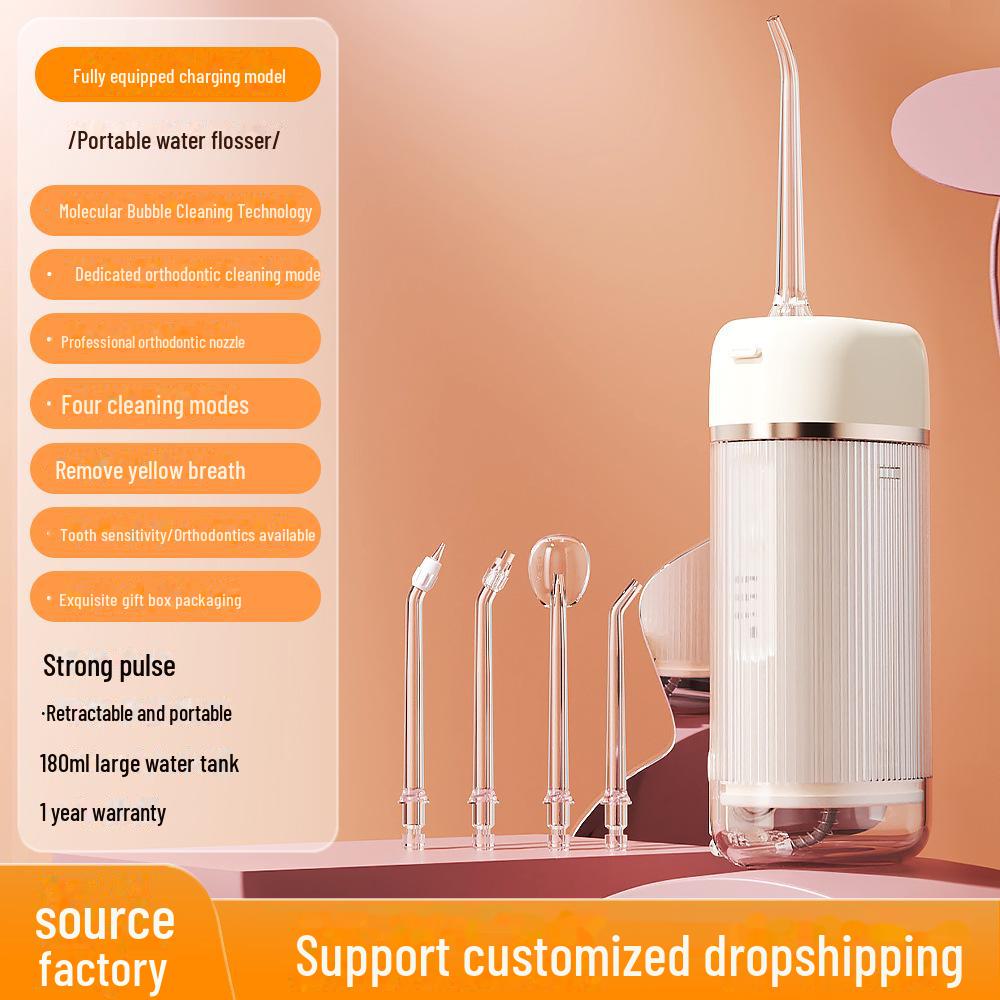 Flosser dentar portabil Usmile: Dispozitiv de curățare a dentarului și a tartrului