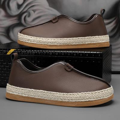 New Summer Men's Leather Moccasins Fashion Black Slip-on Men Casual Shoes Comfortable Flat Man Loafers Leisure Hey Dude Shoes