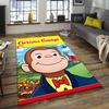 1pc Curious George (6) Design Area Rug - Non-Slip, Soft & Cozy Floor Mat for Living Room, Bedroom, Office - Indoor/Outdoor Decorative Carpet