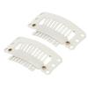 9 Teeth Hair Extension Clips Multipurpose 100pcs 32mm DIY Wig Clips for Hair Extensions White 32mm Snap Clips for Hair Extension