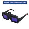 1set Auto-dimming Welding Glasses Replaceable Battery System Welding Glass Protective Equipment For TIG-MIG Arcs Plasma Cutting