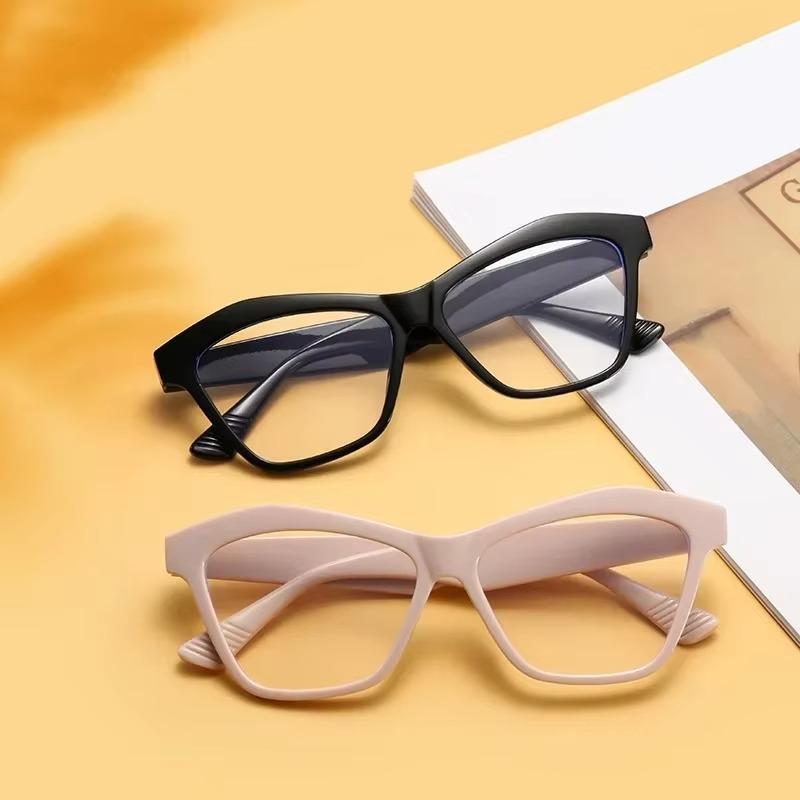 Fashion Cat Eye Anti Blue Light Reading Glasses Men Women Ultra Light Transparent Retro Small Frame Presbyopia Eyeglasses