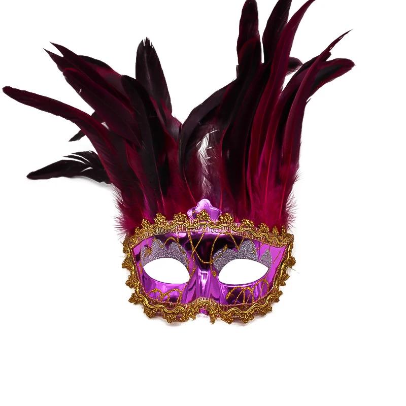 Párty maska Pírková maska Benátská maškaráda Halloween Indiánská maska Cosplay Dámská maska na oči Bar Klubová maska Maškarní ples