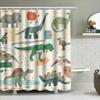 Cute Cartoon Dinosaurs Shower Curtain Home Decor Bathroom Decorative Waterproof 3D Printed Bath Rug Set