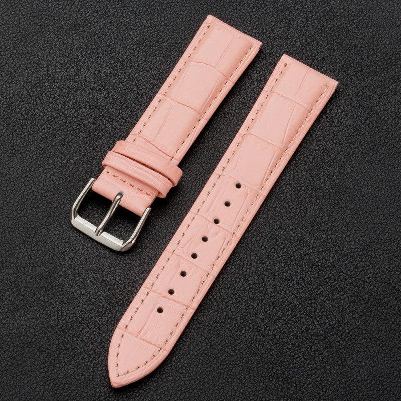 Uhrenarmband aus Kalbsleder mit Bambusstruktur und Dornschließe für Damen und Herren