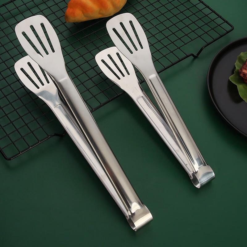 201 Stainless Steel 12-Inch Food Tongs - 5-Pack