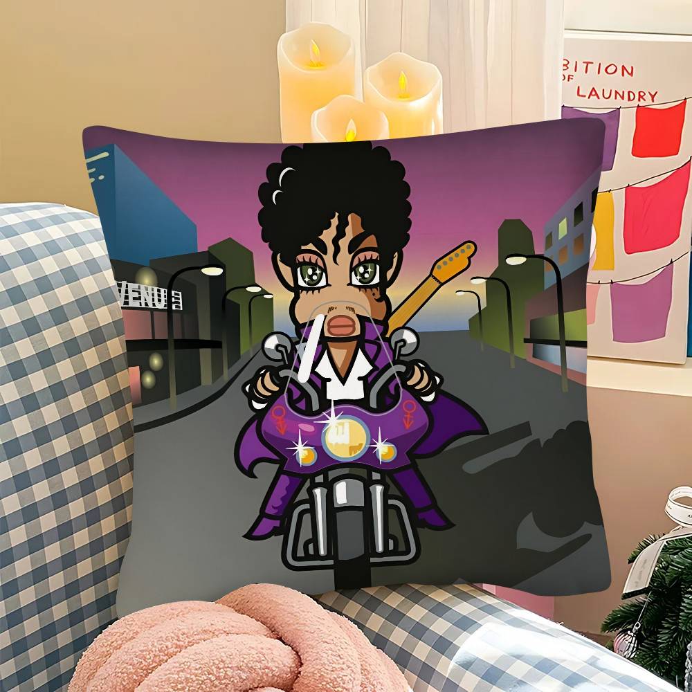 pc PPRINCE Purple Rain Vintage Anime Pillow Case Fashion Square Pillowcase Bedroom Sofa Room Ins Decoration Leisure