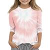 Children's 3/4 Sleeves Printed O-neck Top Everyday Casual T-shirt